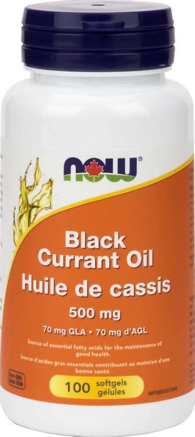 Now Black Currant Oil 500 Mg 100 Softgels Your Health Food Store And