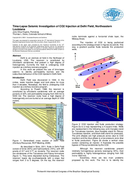 Pdf Time Lapse Seismic Investigation Of Co2 Injection At Delhi Field