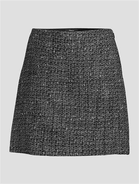 Theory High Waisted Tweed Mini Skirt Holt Renfrew