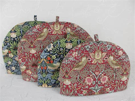 Red William Morris Strawberry Thief Tea Cosy Cozy Cotton Etsy