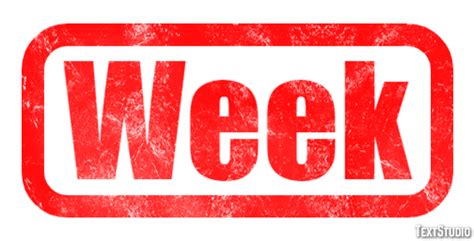 week text effect  logo design word