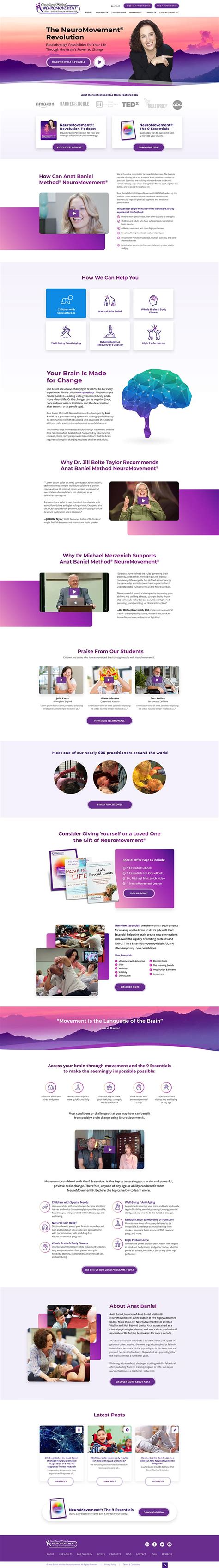 ANAT BANIEL METHOD - WEBSITE DESIGN | Studio 1 Design Web Design ...