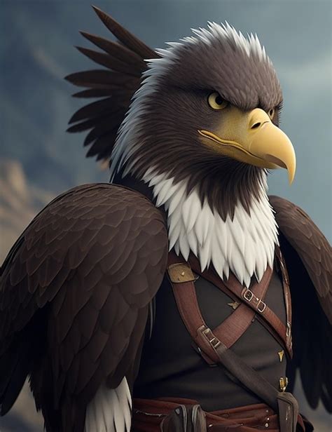 Premium Ai Image Eagle Character