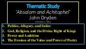 Thematic Study of Absalom and Achitophel - John Dryden | PPT