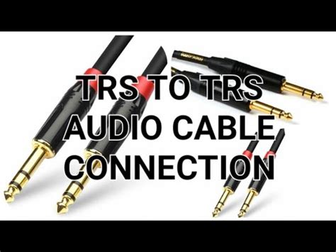 TRS TO TRS AUDIO CABLE CONNECTION DIAGRAM YouTube