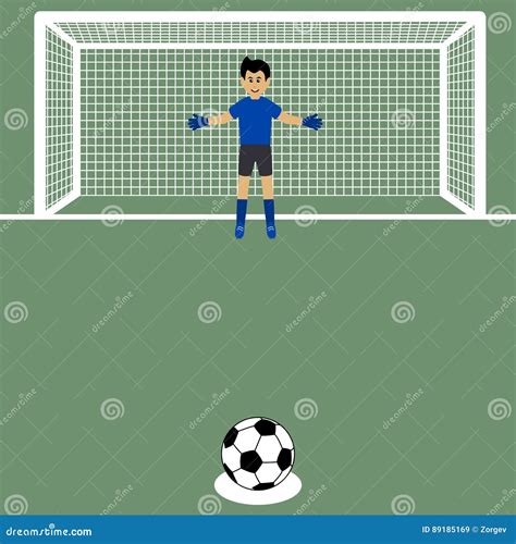 Penalty Shot Goalkeeper Soccer Stock Illustrations 97 Penalty Shot