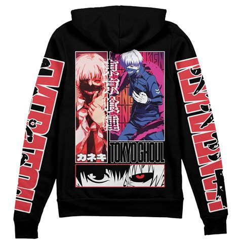 Kaneki Ken Tokyo Ghoul Streetwear Zip Hoodie Jacket Anime Ape