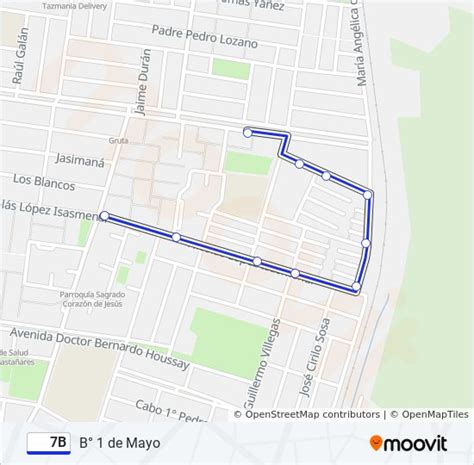 Ruta 7b Horarios Paradas Y Mapas Centro B° 1 De Mayo Actualizado