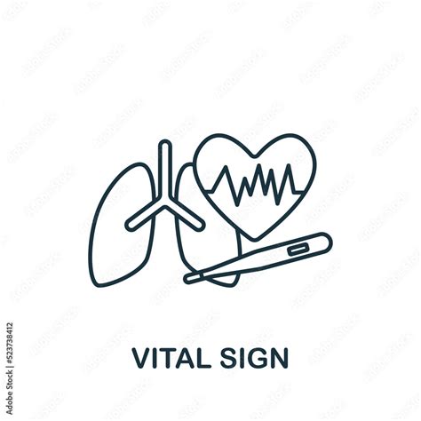 Vital Sign Icon Line Simple Health Check Icon For Templates Web