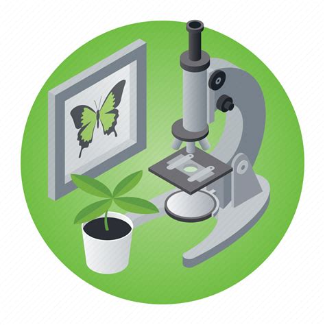 Biology Butterfly Education Microscope Plant Research School Icon