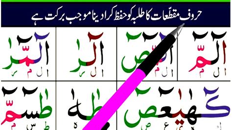 How To Read Lesson Complete Huroof E Muqatta At Arabic Alphabets