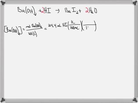 Solved An Aqueous Solution Of Barium Hydroxide Is Standardized By Titration With A 0134 M