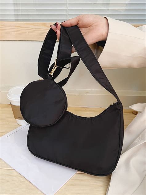 Bolso Hobo Minimalista Con Monedero