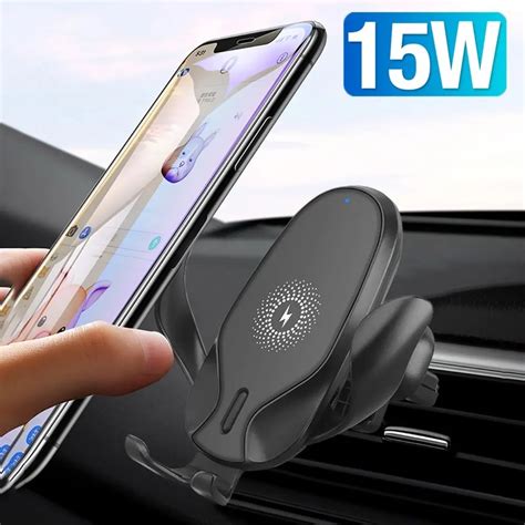 Cargador inalámbrico de 15W soporte para teléfono para coche montaje