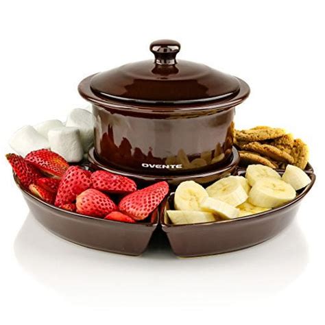 Ovente 1 Liter Electric Chocolate Or Cheese Fondue Melting Pot And