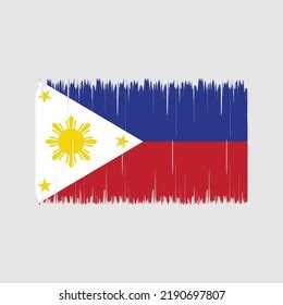 Philippines Flag Brush Vector Illustration Stock Vector Royalty Free