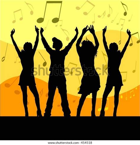 Young People Dancing Vector Image Stock Vector (Royalty Free) 454518