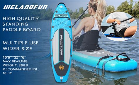 Welandfun Inflatable Stand Up Paddle Board Inchs Thick With Premium