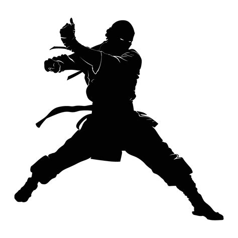 Ninja fighter graphics silhouette . 45598805 Vector Art at Vecteezy