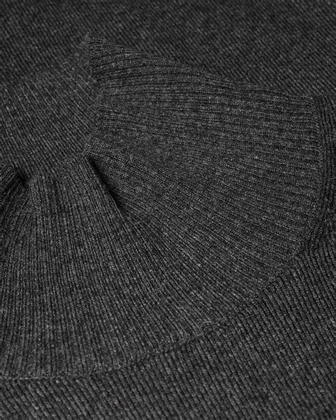 Charcoal Wool Cashmere Blend Roll Neck Sweater Paul Smith