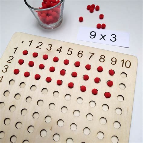 Tablero De Multiplicaci N Montessori Tablero Aritm Tico Etsy M Xico