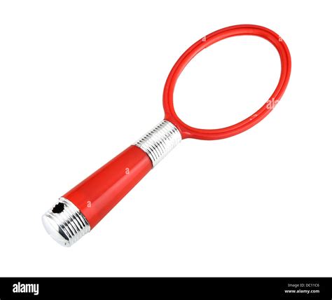 Red Hand Mirror On White Background Stock Photo Alamy