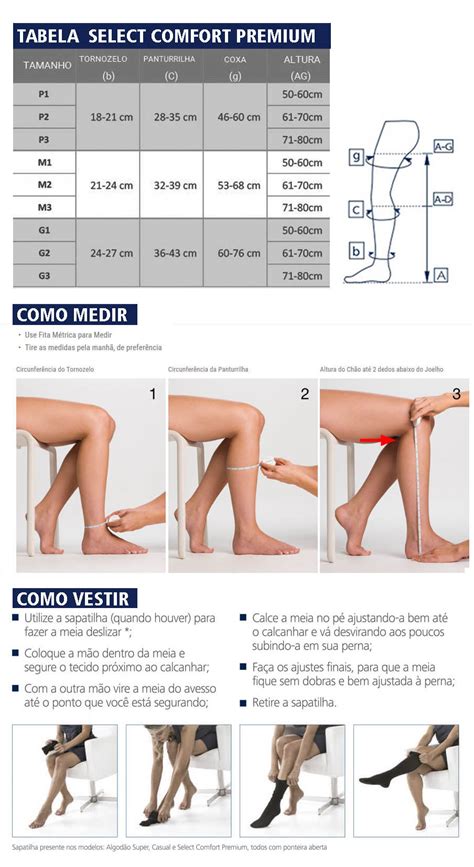 Meia 3 4 Select Comfort Premium Sigvaris 20 30 Mmhg Pé Aberto Meia 3