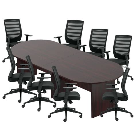 GOF 10FT Conference Table Set with Chairs (G11920B) - Mahogany ...