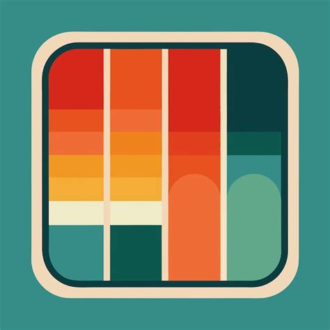 Teal Orange Retro Farbpalette Vorlage Premium Vektor