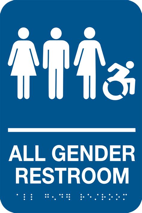 All Gender Bathroom Sign Accessible