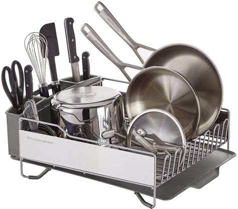 KitchenAid Full Size Dish Rack, Light Grey - Walmart.com - Walmart.com