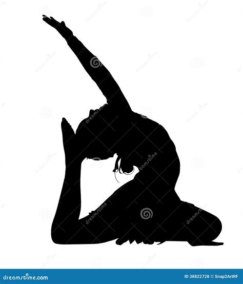 Acrobatic Gymnastics Dance Routine Silhouette Stock Vector