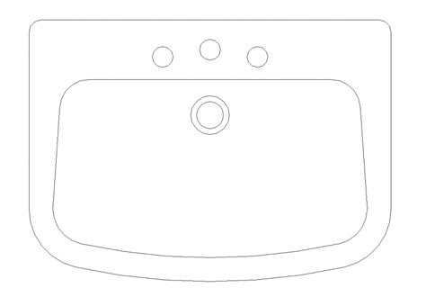 Wash Basin Autocad Block