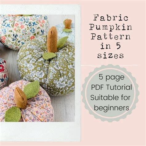 Pumpkin PDF Pattern 3 Sizes Plump Pumpkin Sewing PDF Etsy