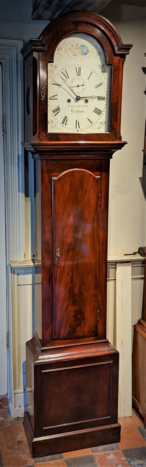 Th Cent Mahogany London Longcase Grandfather Clock