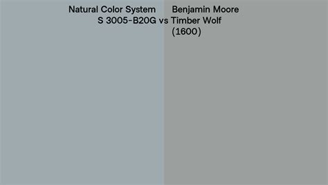 Natural Color System S 3005 B20g Vs Benjamin Moore Timber Wolf 1600