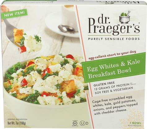 8 Pack Dr Praeger S Egg White And Kale Breakfast Bowl 7 Oz