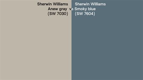 Sherwin Williams Anew Gray Vs Smoky Blue Side By Side Comparison