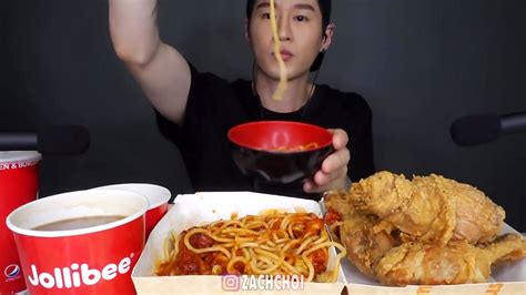 Asmr Jollibee Mukbang No Talking Eating Sounds Zach Choi Asmr