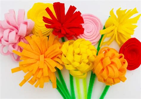 3 kinds of no-sew felt flowers | Arts & Crafts | Mas & Pas