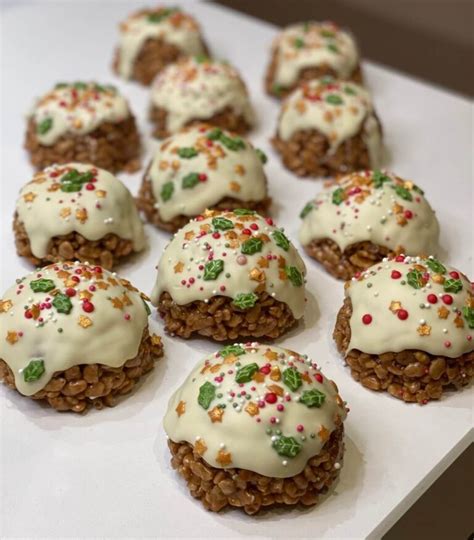 Xmas Pudding Krispie Cakes Chef Jon Watts