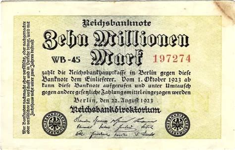 Reichsbanknote Millionen Mark Berlin Reichsbank Deu G Ro