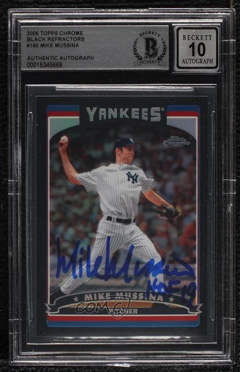 Topps Chrome Black Refractor Mike Mussina For Sale