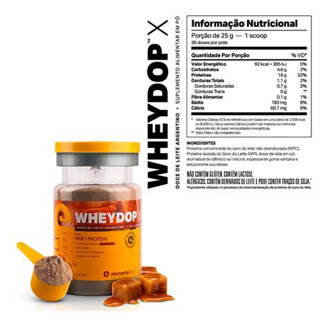 Wheydop X Doce De Leite Argentino 900g Elemento Puro Frete grátis