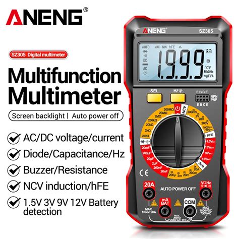 Aneng Sz Sz Digital Multimeter Ac Dc Votage Tester Counts