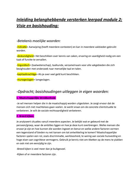 Module 2 Belanghebbende Versterken Leerpad Inleiding Belanghebbende