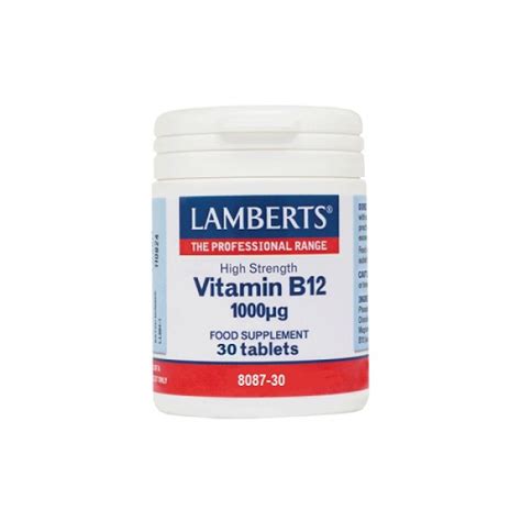 Lamberts Vitamin B12 1000μg Cobalamin Συμπλήρωμα Βιταμίνης B12 30 Tabs New Way Pharmacy