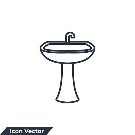 Sinks Icon Logo Vector Illustration Bathroom Sink Symbol Template For