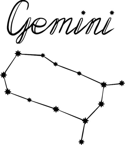 Premium Vector Gemini Constellation Vector