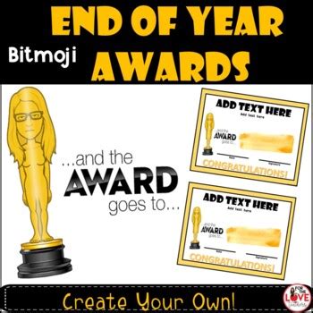 End Of Year Awards Bitmoji By For The Love Of Teachers Shop Tpt